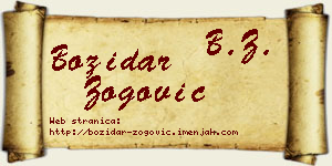 Božidar Zogović vizit kartica